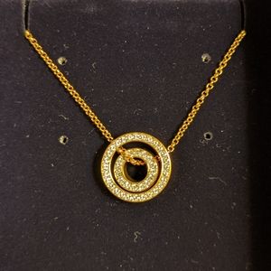 SWAROVSKI Hollow Pendant, Yellow Gold Plated